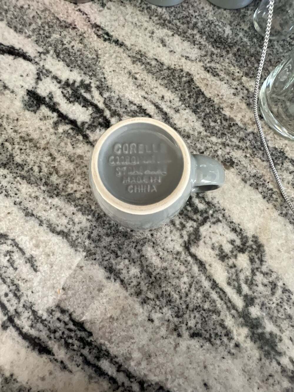 3 Corelle Coordinates Slate Gray Stoneware Mug